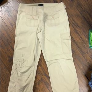 The limited size 6 cropped khakis
